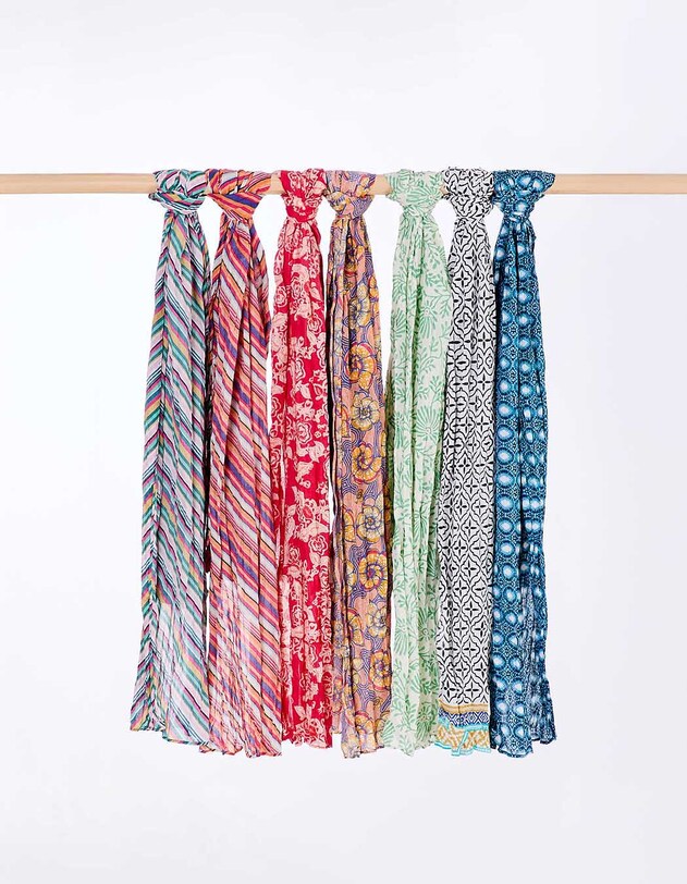 Foulard voile de coton bio imprim&eacute; La Fianc&eacute;e
