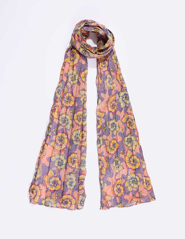 Foulard voile de coton bio imprim&eacute; La Fianc&eacute;e