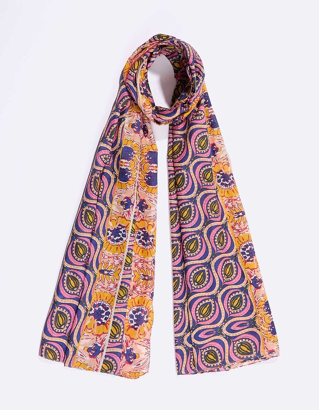 Etole voile de coton bio mix print imprim&eacute; La Fianc&eacute;e