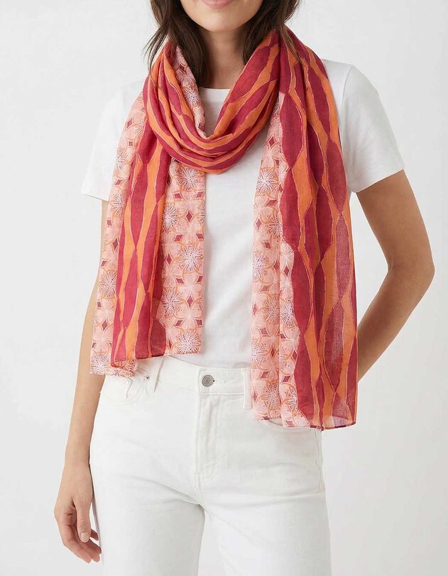 Etole voile de coton bio mix print imprim&eacute; La Fianc&eacute;e