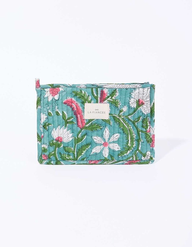 Petite pochette matelass&eacute;e en coton imprim&eacute; La Fianc&eacute;e