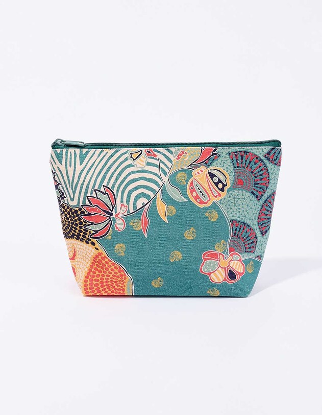 Grande pochette coton zipp&eacute;e imprim&eacute; La Fianc&eacute;e