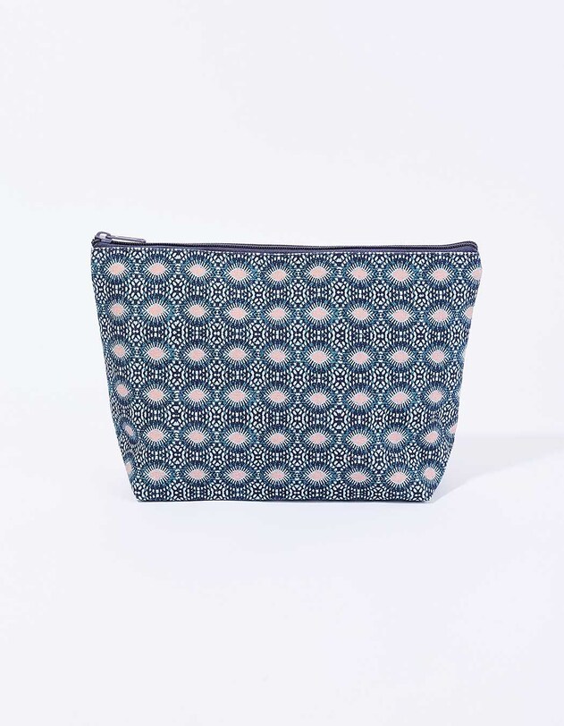 Grande pochette coton zipp&eacute;e imprim&eacute; La Fianc&eacute;e