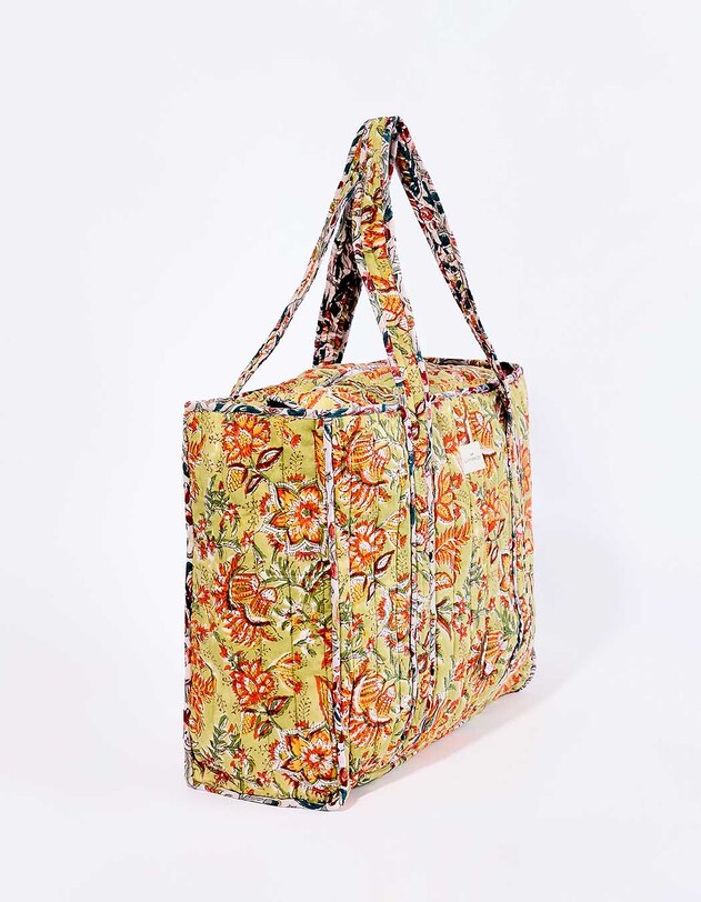 Sac cabas matelass&eacute; zipp&eacute; imprim&eacute; La Fianc&eacute;e
