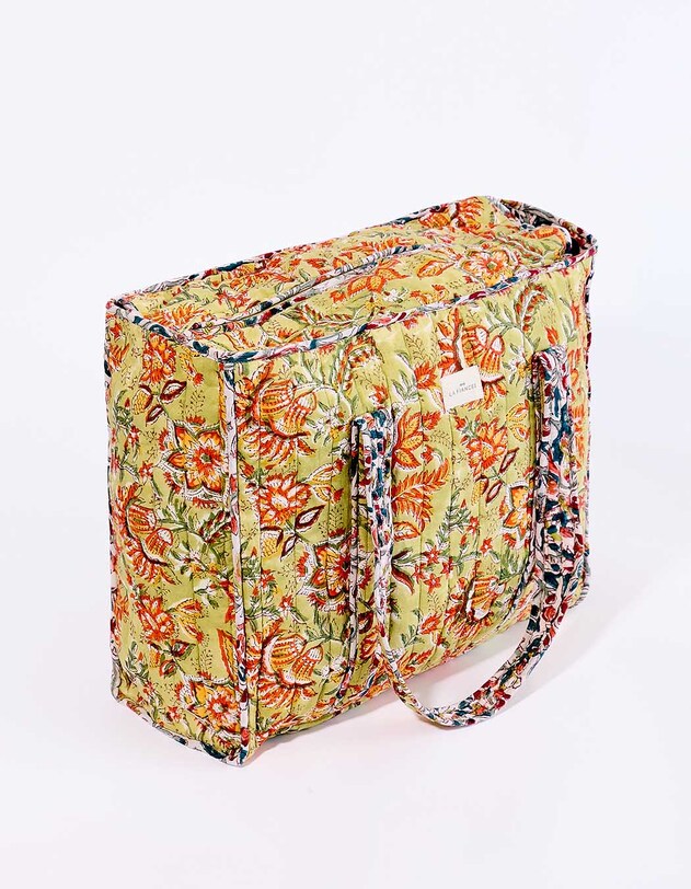 Sac cabas matelass&eacute; zipp&eacute; imprim&eacute; La Fianc&eacute;e