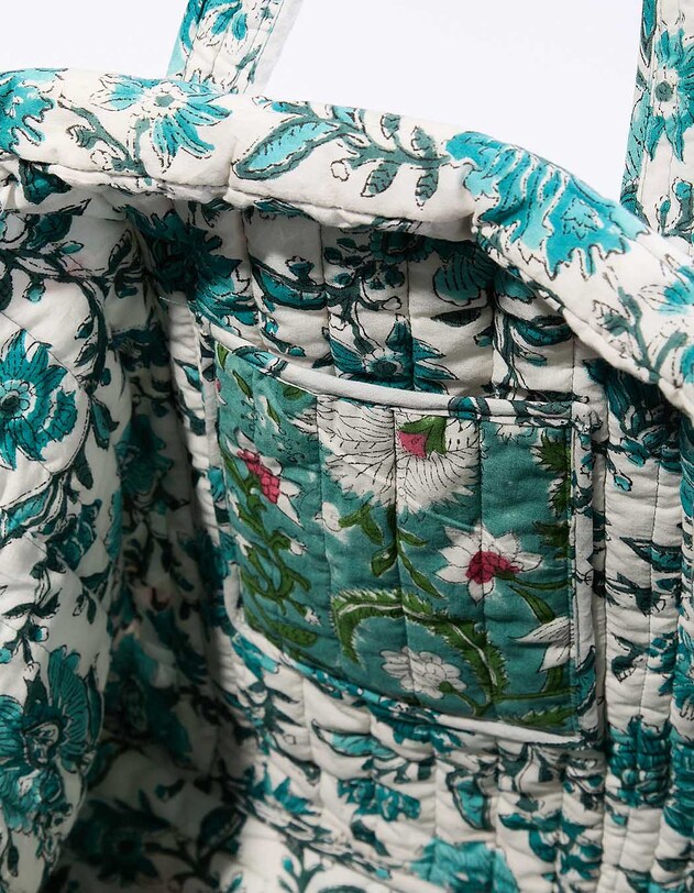 Sac cabas matelass&eacute; zipp&eacute; imprim&eacute; La Fianc&eacute;e