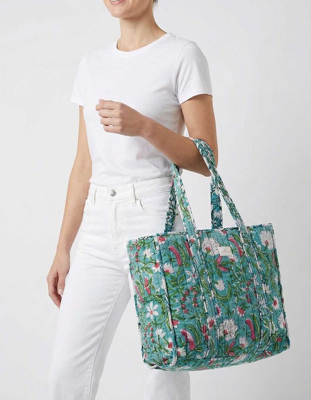 Sac cabas matelass&eacute; zipp&eacute; imprim&eacute; La Fianc&eacute;e
