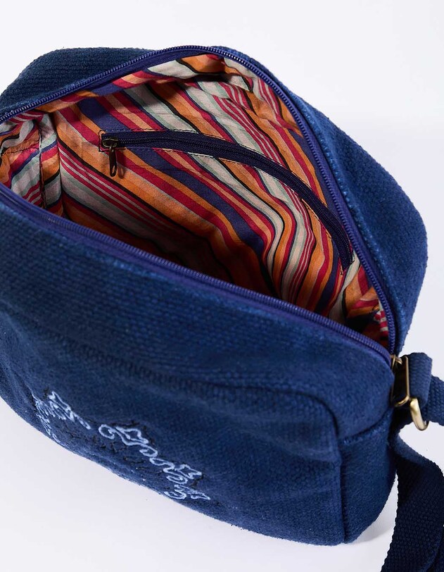 Petit sac rectangulaire en coton imprim&eacute; La Fianc&eacute;e