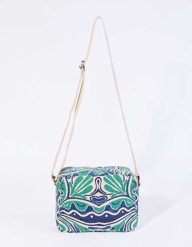 Petit sac rectangulaire en coton imprim&eacute; imprim&eacute; La Fianc&eacute;e