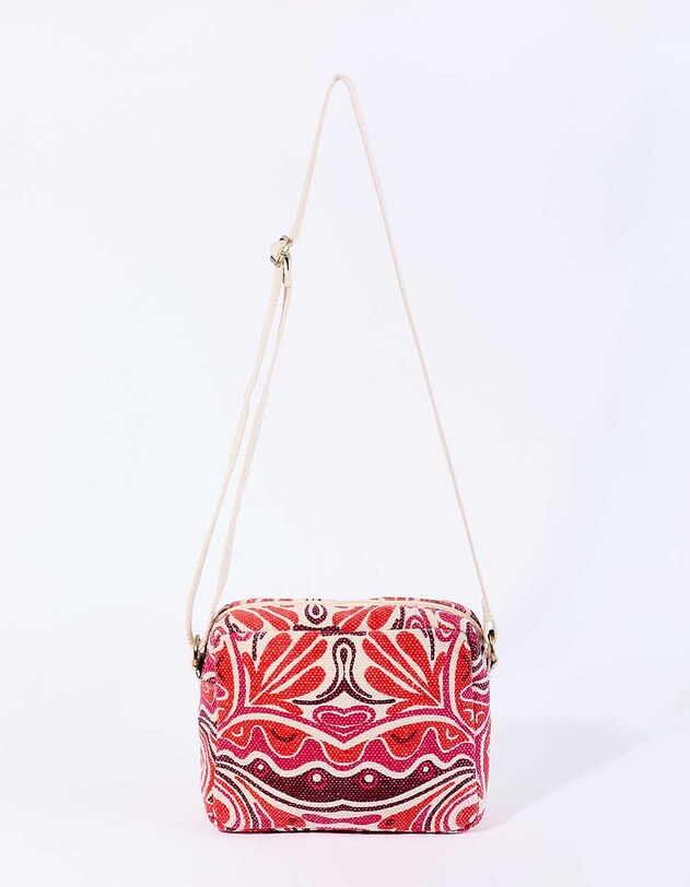 Petit sac rectangulaire en coton imprim&eacute; imprim&eacute; La Fianc&eacute;e