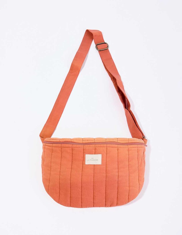 Sac banane matelass&eacute; coton imprim&eacute; La Fianc&eacute;e