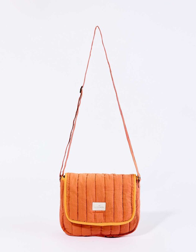 Petit sac besace matelass&eacute; coton imprim&eacute; La Fianc&eacute;e