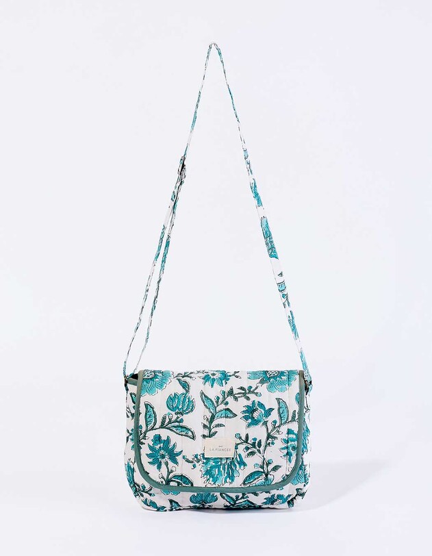 Petit sac besace matelass&eacute; coton imprim&eacute; La Fianc&eacute;e