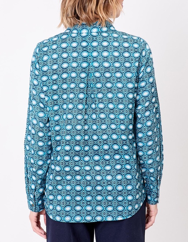 Chemise droite voile de coton bio imprim&eacute; La Fianc&eacute;e