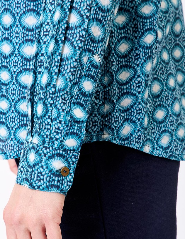 Chemise droite voile de coton bio imprim&eacute; La Fianc&eacute;e