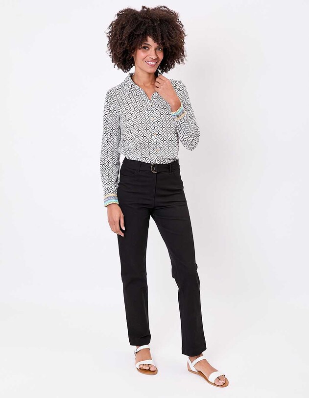 Chemise droite voile de coton bio imprim&eacute; La Fianc&eacute;e