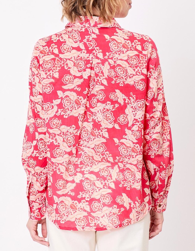 Chemise droite voile de coton bio imprim&eacute; La Fianc&eacute;e
