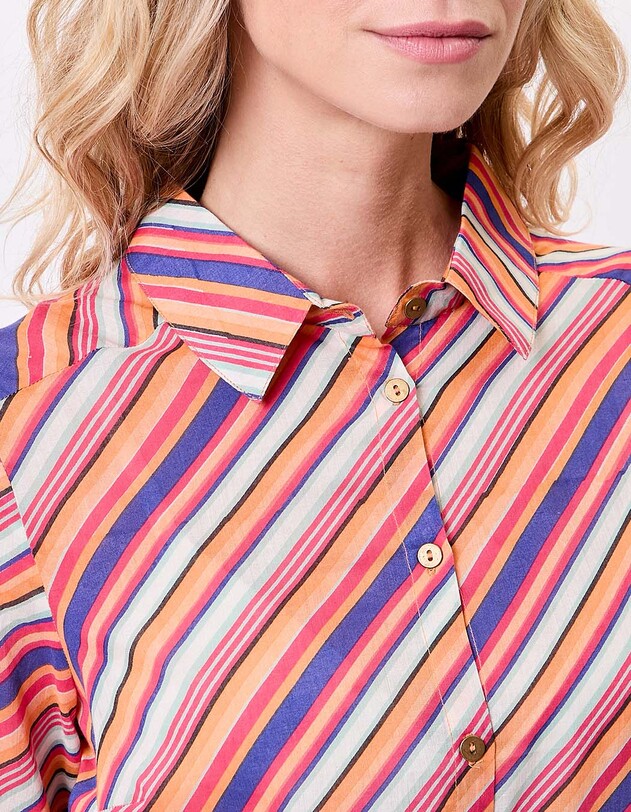 Chemise droite voile de coton bio imprim&eacute; La Fianc&eacute;e