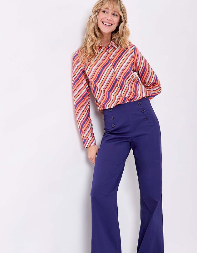 Chemise droite voile de coton bio imprim&eacute; La Fianc&eacute;e