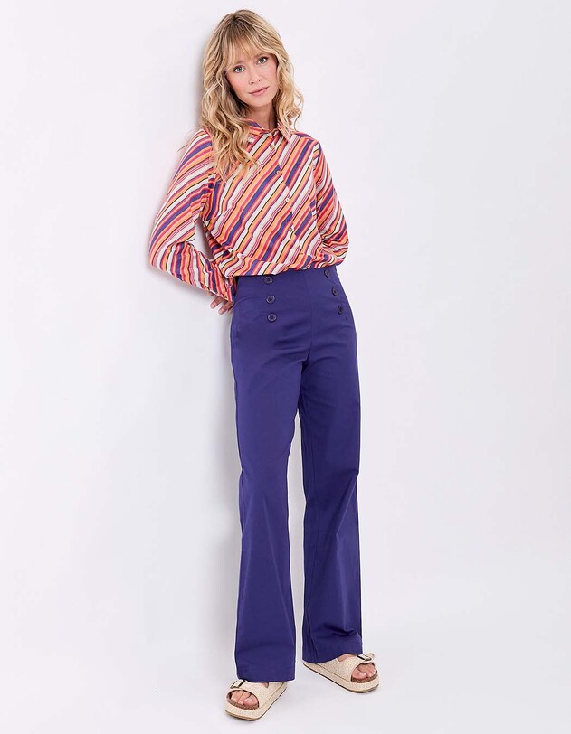 Chemise droite voile de coton bio imprim&eacute; La Fianc&eacute;e