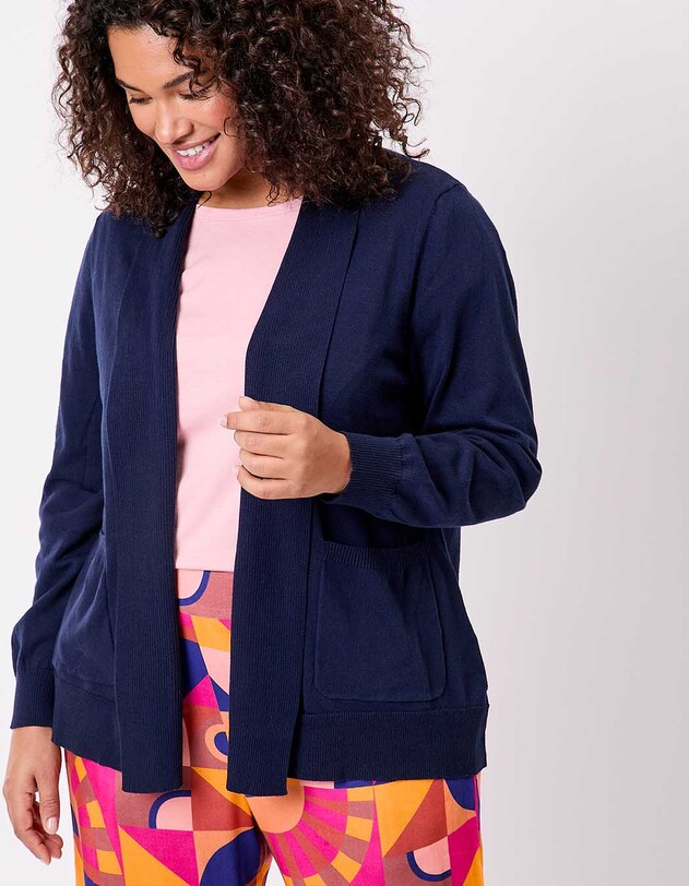 Gilet long col ch&acirc;le uni imprim&eacute; La Fianc&eacute;e
