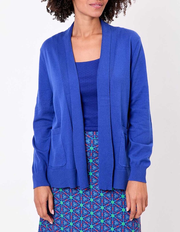 Gilet long col ch&acirc;le uni imprim&eacute; La Fianc&eacute;e