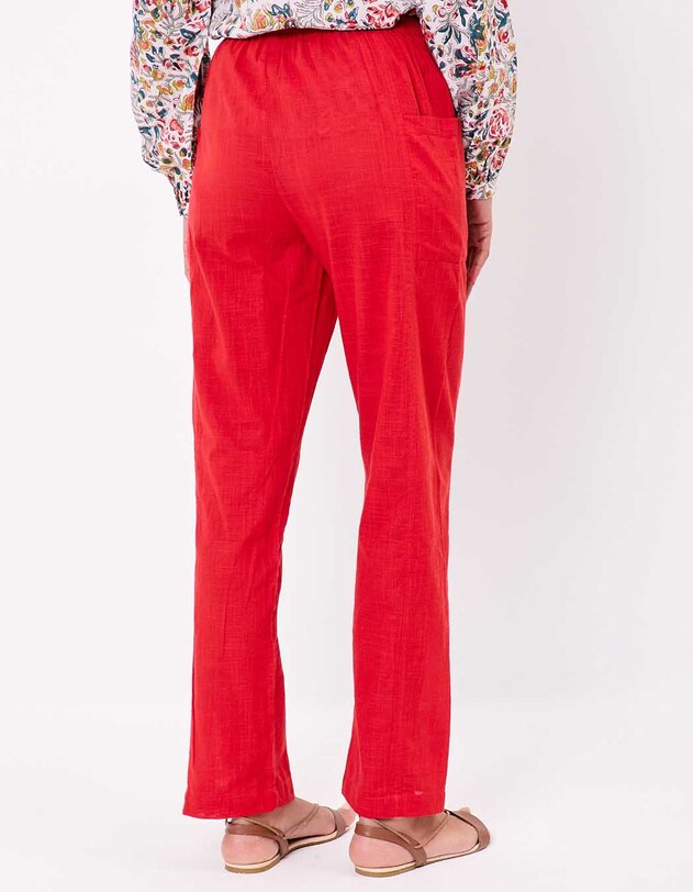 Pantalon coton bio droit avec poches imprim&eacute; La Fianc&eacute;e
