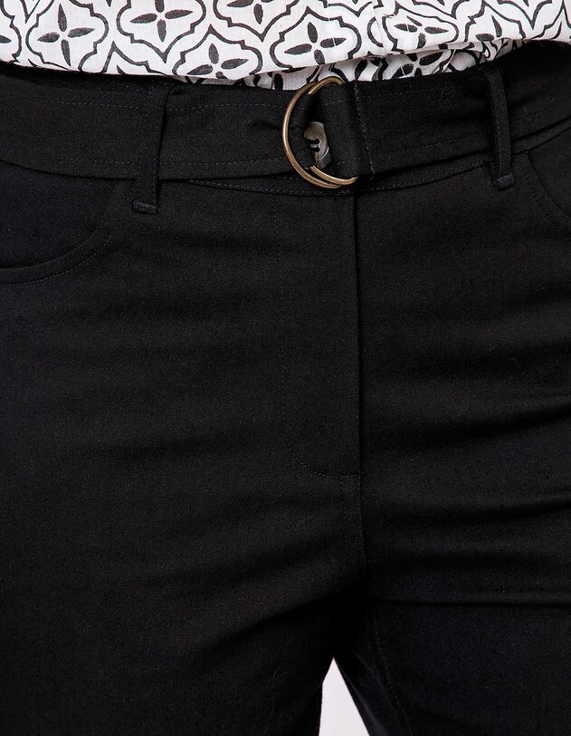 Pantalon ajust&eacute; coton stretch ceintur&eacute; imprim&eacute; La Fianc&eacute;e