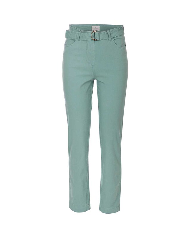 Pantalon ajust&eacute; coton stretch ceintur&eacute; imprim&eacute; La Fianc&eacute;e