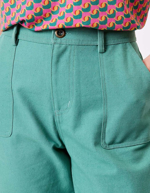 Pantalon droit coton bio &eacute;pais imprim&eacute; La Fianc&eacute;e