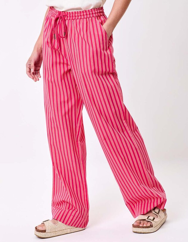 Pantalon rayures coton bio imprim&eacute; La Fianc&eacute;e