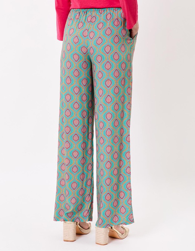 Pantalon fluide &eacute;lastiqu&eacute; large imprim&eacute; La Fianc&eacute;e