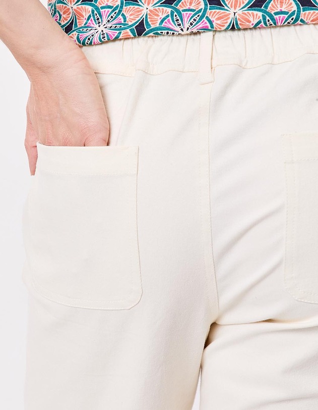 Pantalon ajust&eacute; coton stretch imprim&eacute; La Fianc&eacute;e