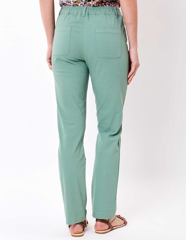 Pantalon ajust&eacute; coton stretch imprim&eacute; La Fianc&eacute;e