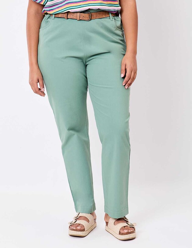Pantalon ajust&eacute; coton stretch imprim&eacute; La Fianc&eacute;e