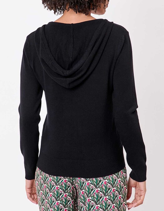 Pull femme &agrave; capuche uni imprim&eacute; La Fianc&eacute;e