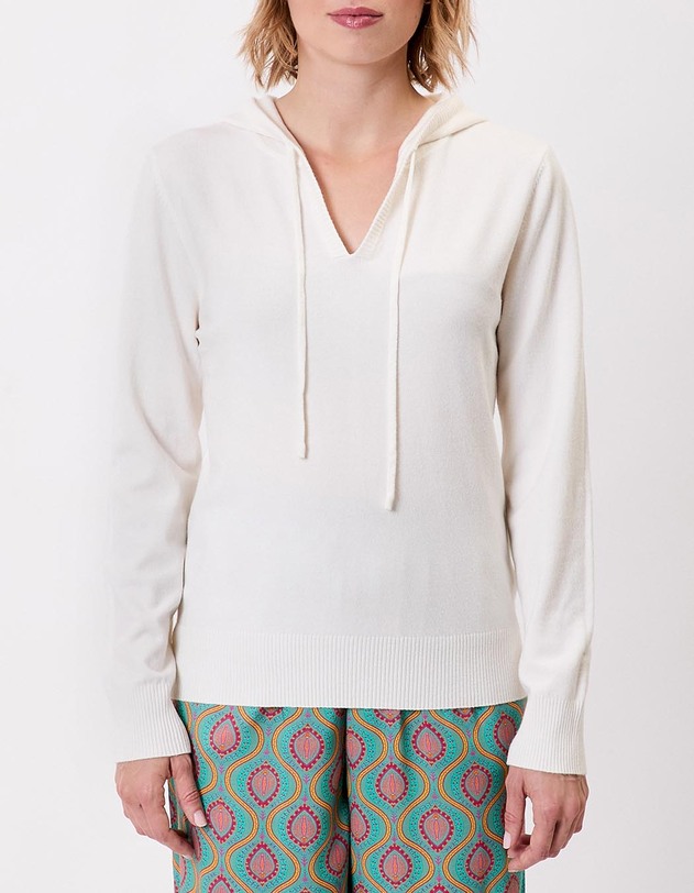 Pull femme &agrave; capuche uni imprim&eacute; La Fianc&eacute;e