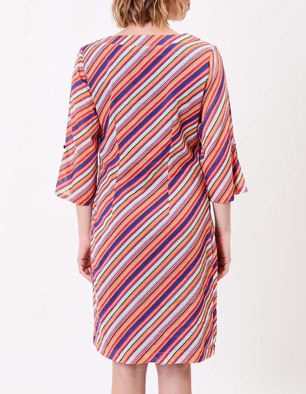 Robe col tunisien voile de coton bio imprim&eacute; La Fianc&eacute;e
