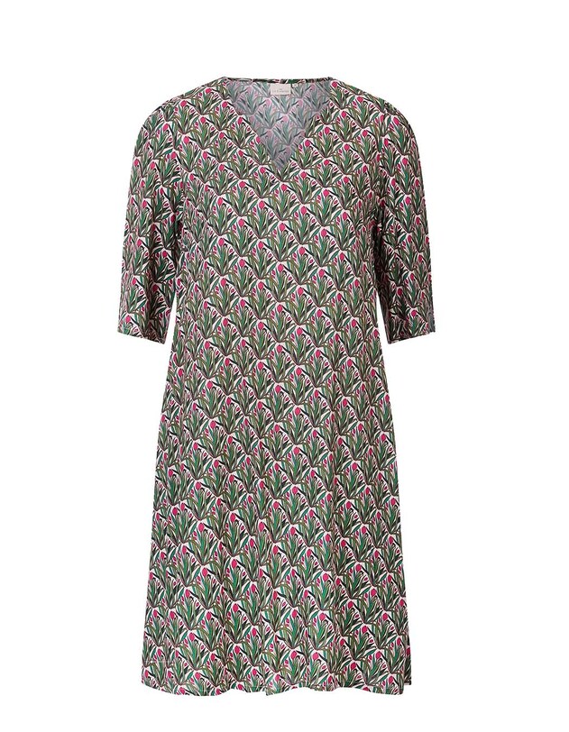 Robe fluide &eacute;vas&eacute;e manches 3/4 imprim&eacute; La Fianc&eacute;e