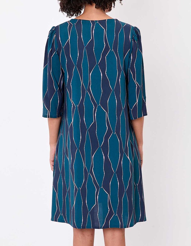 Robe fluide &eacute;vas&eacute;e manches 3/4 imprim&eacute; La Fianc&eacute;e
