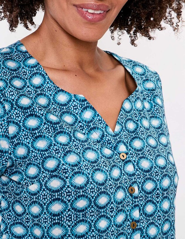 Robe longue imprim&eacute;e en voile de coton imprim&eacute; La Fianc&eacute;e