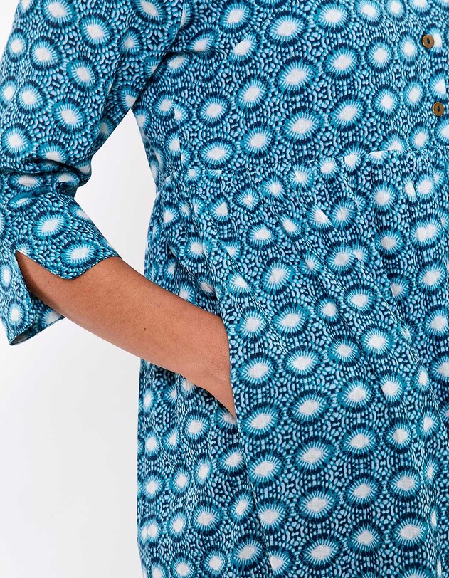 Robe longue imprim&eacute;e en voile de coton imprim&eacute; La Fianc&eacute;e