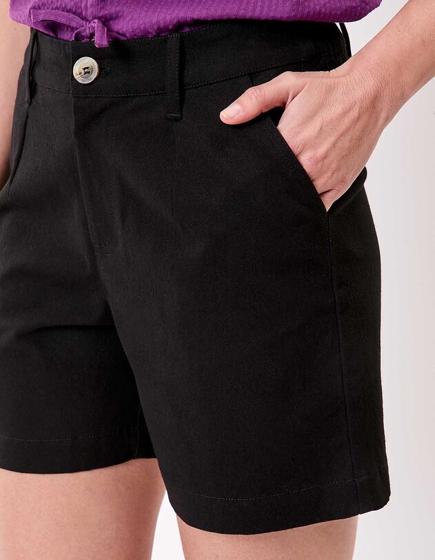 Short coton &eacute;lasthanne uni imprim&eacute; La Fianc&eacute;e