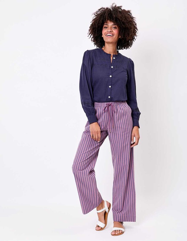 Chemise macram&eacute; coton bio imprim&eacute; La Fianc&eacute;e