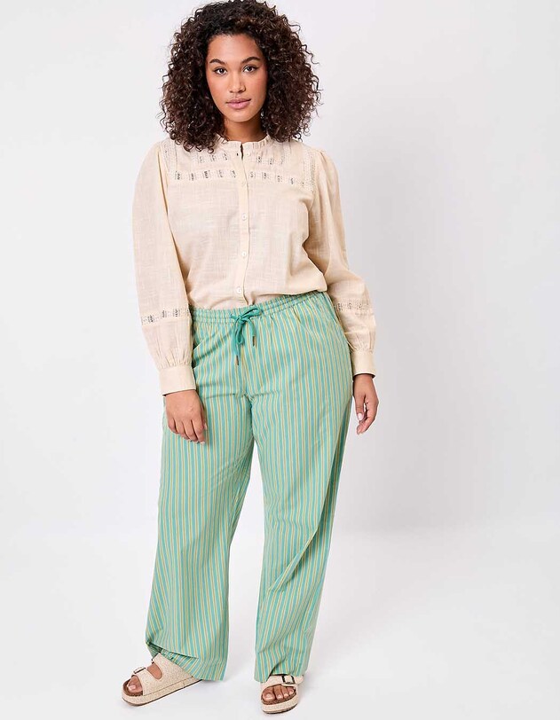 Chemise macram&eacute; coton bio imprim&eacute; La Fianc&eacute;e