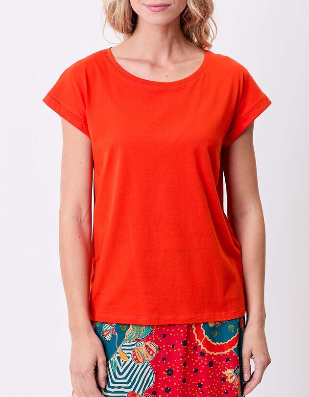 T-shirt coton bio dentelle imprimé La Fiancée