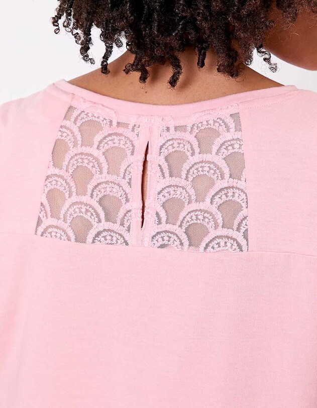T-shirt coton bio dentelle imprim&eacute; La Fianc&eacute;e
