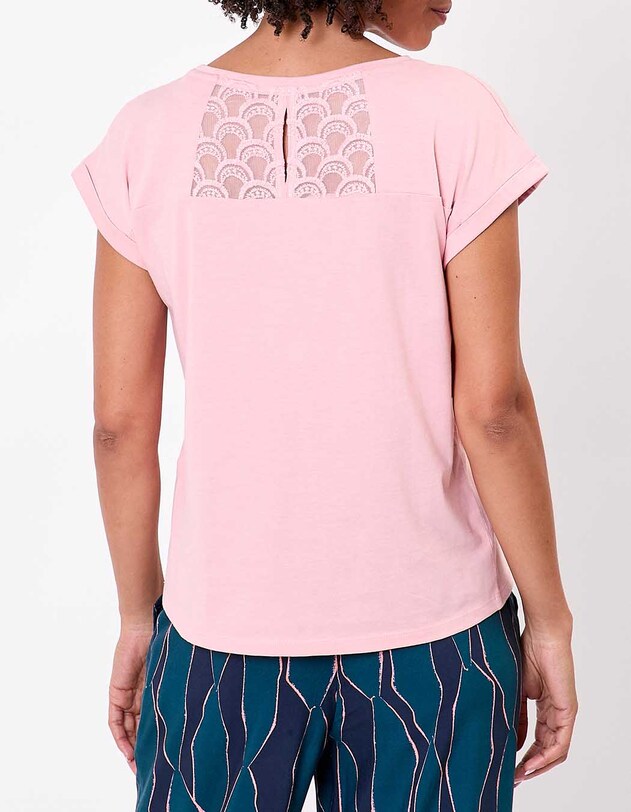 T-shirt coton bio dentelle imprim&eacute; La Fianc&eacute;e
