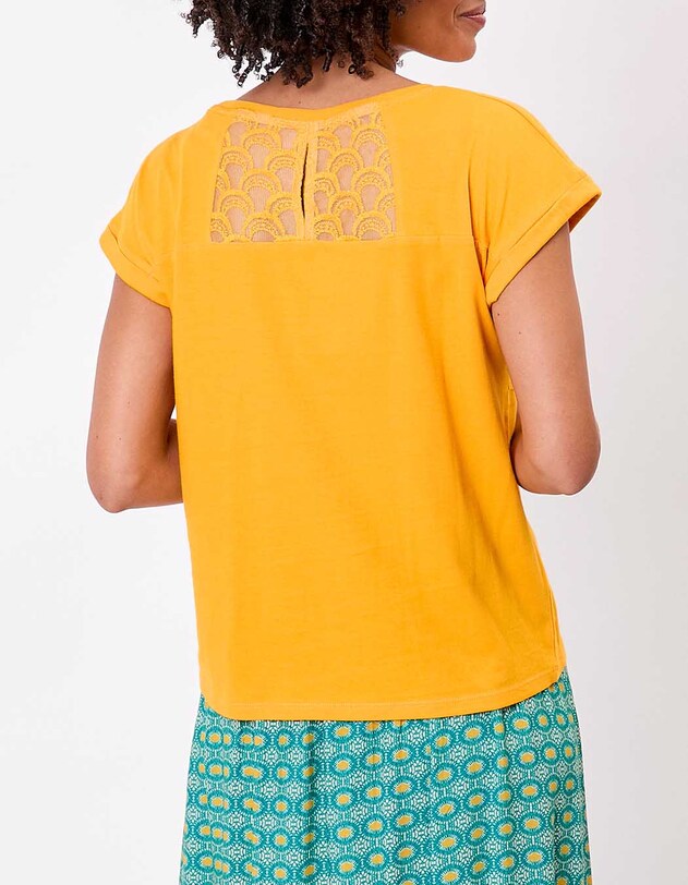 T-shirt coton bio dentelle imprim&eacute; La Fianc&eacute;e