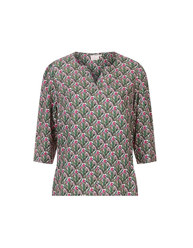 Blouse fluide col tunisien imprim&eacute; La Fianc&eacute;e